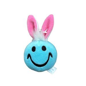 Main Joy Limited Blue Bunny Plush Rabbit Smiley Face Stuffed Animal Easter Ball